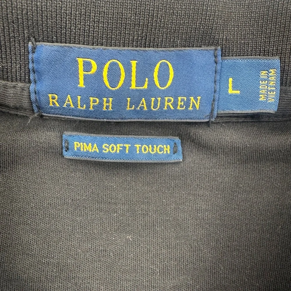 Polo Ralph Lauren Pima Soft Touch Polo Shirt Black Large Multi Pony Logo
